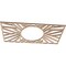 Ekena Millwork Hoover Wood Fretwork Pierced Ceiling Medallion, Alder, 22"W x 11"H x 8 1/8"ID x 1/4"T CMWP22X11X0250HOAL - alternate 3